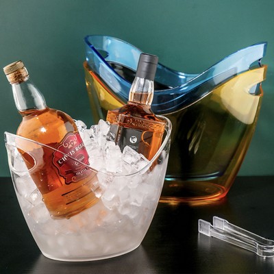 4L Single Layer Colorful Plastic Ice Bucket