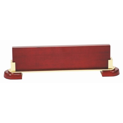 12 1/2" x 3 1/4" Rosewood Piano Finish and Metal Name Bar