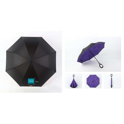 Reversible Inverted Umbrella with C-Shape Handle