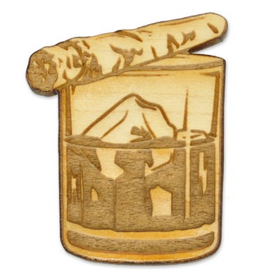 On The Rocks Wood Pin