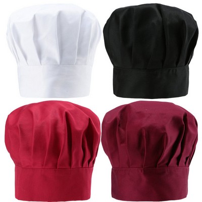 Adjustable Elastic Polycotton Chef Hat