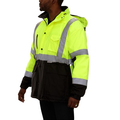 2-Tone Insulated Parka-3M™ Thinsulate™ Insulation/Fluorescent Lime