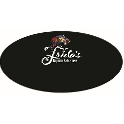 Plastic Black Reusable Name Badge (1.5"x3")