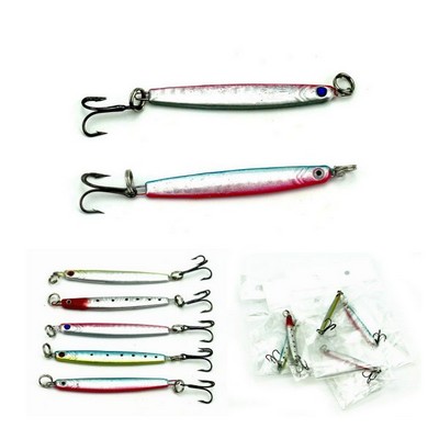 3d Eyes Metal Fishing Lure With Hook - 7 Cm Long