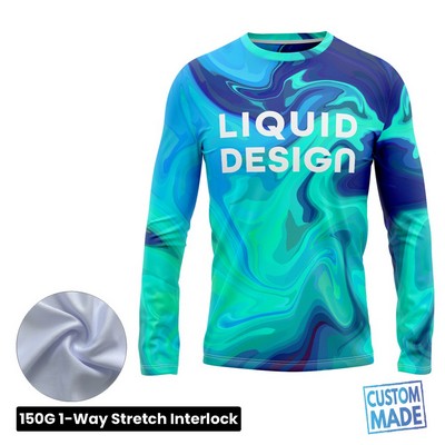 Unisex Sublimation Performance Grade Long Sleeve T-Shirt - 150G Interlock