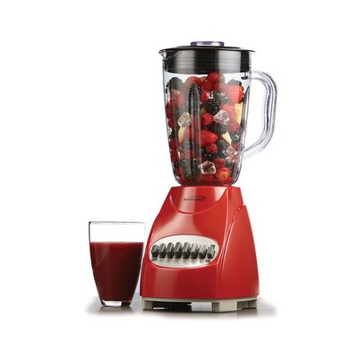 Red 12-Speed Blender w/Plastic Jar