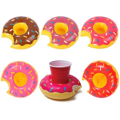 Reusable Doughnut Inflatable Float Cup Coasters for Summer Pool Party