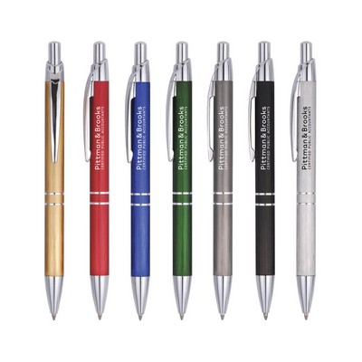 Click-Action Double Ring Ballpoint Metal Pen