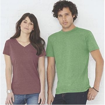 LAT® Women's Harborside V-Neck Melange T-Shirt