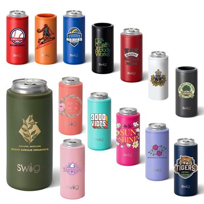 Swig® 12 Oz. Skinny Can Cooler (Full Color Digital)