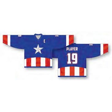 Classic Cut Hockey Jersey w/Flag Inspired Design