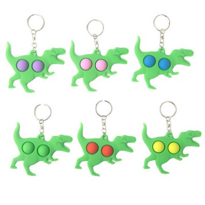 Dinosaur Pop Push Bubble Keychain