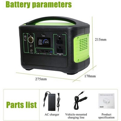 600W/153600mAh/110V Portable Camping Power Station