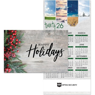 Four Seasons Holly Card To Calendar