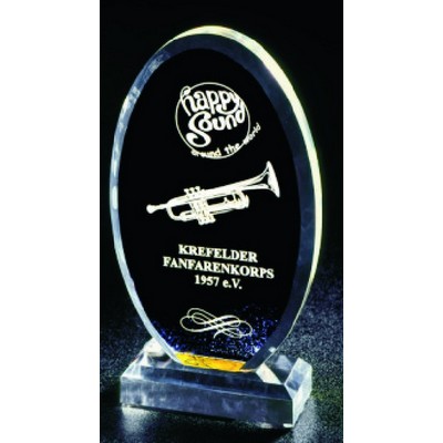 Beveled Oval Acrylic Award, 8 7/8" H