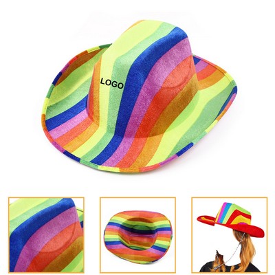 Rainbow Cowboy Hat