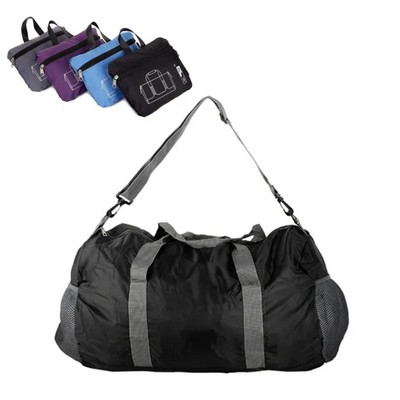 Foldable Polyester Waterproof Travel Sport Gym Luggage Bag