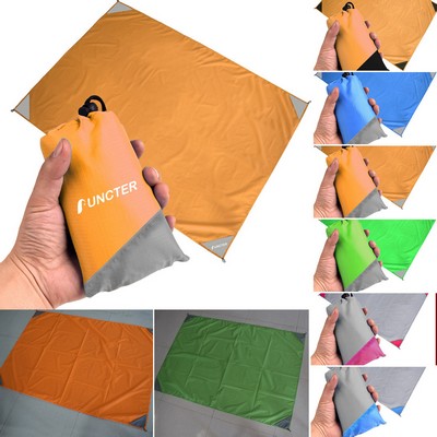 78.8 x 82.74 inch Large Sand Free Beach Mat Travel Pocket Blanket