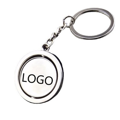 Metal Circle Spinner Key Tag