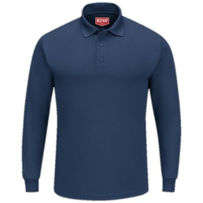 Red Kap™ Men's Performance Knit® Long Sleeve Core Polo - Navy Blue