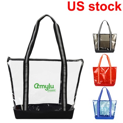 Clear Tote w/Zipper