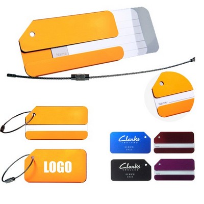 Colorful Aluminum Baggage Tag With Metal Screw-Locker Hook