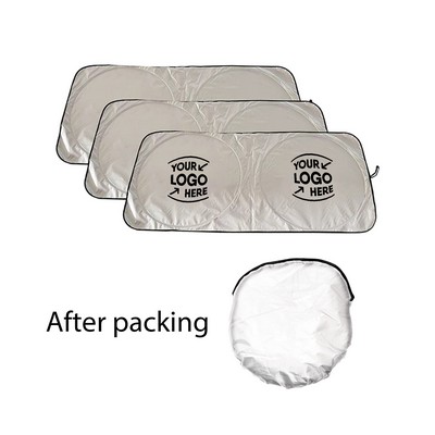 Windshield Sun Shade w/Storage Pouch