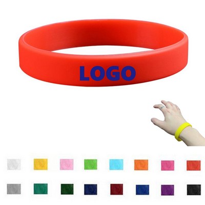 Debossed Color Fill Silicone Wristband