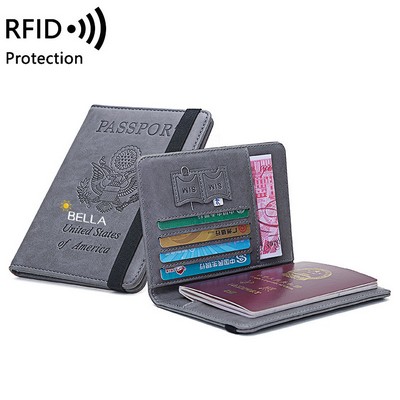 Rfid Blocking Travel Passport Holder Cover Slim Id Card Case