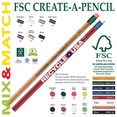 FSC Certified Create-A-Pencil Custom Pencil