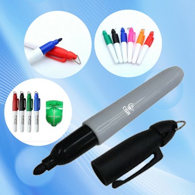 Portable Key Ring-Capped Permanent Marker