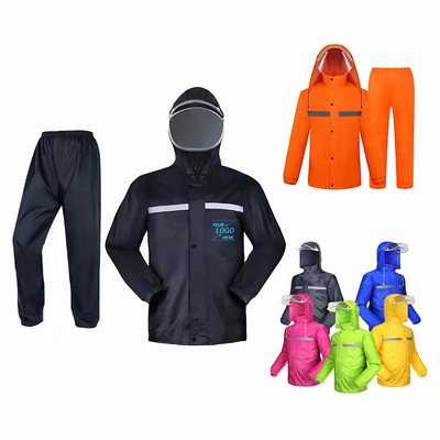 High Visibility Reflective Safety Raincoat Suit