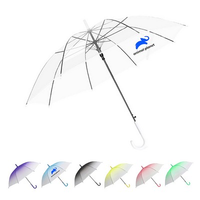 42" ARC Auto-Open Gradient Transparent Wedding Umbrella