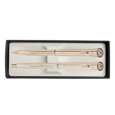 Signature Collection - Garland® USA Made Metal Pen & Pencil Sets | Polished Gold | Gold Accents