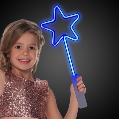 Blue Star Neon Wand