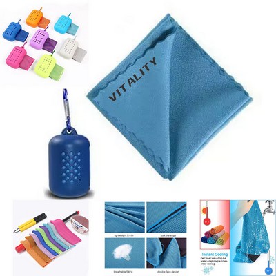 Quick Dry Microfiber Towel With Silicone Case