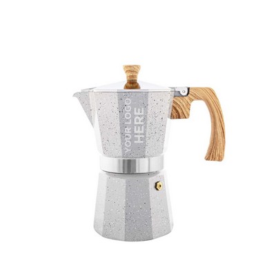 GROSCHE MILANO STONE Stovetop Espresso Maker, Coffee Maker, Moka Pot | 9 Espresso Cups