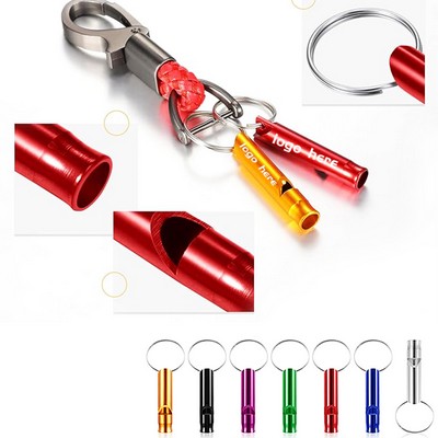 Aluminum Emergency Whistle with Keychain