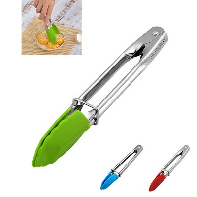 Mini Tongs With Silicone Tips 7-Inch Serving