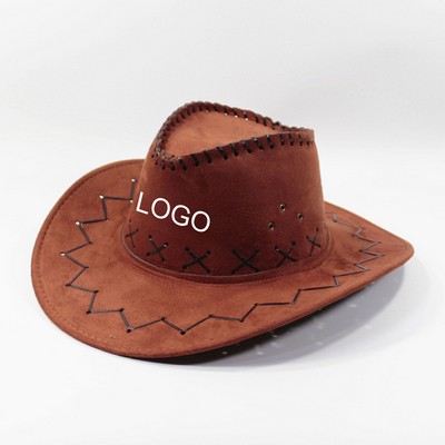 Wide Brim Suede Western Cowboy Hat