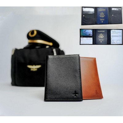 Genuine Leather Passport Wallet/Pilot Document Holder