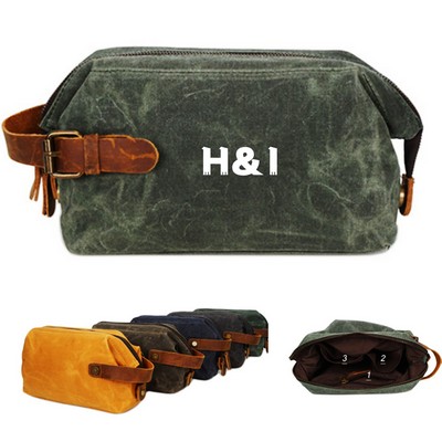 Waxed Canvas Toiletry Bag