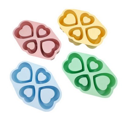 Heart Shaped 4 in 1 Silicone Ice Cube Tray