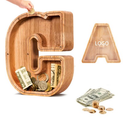 Wooden Letter Piggy Bank