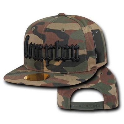 Compton City Camo Snapback Country Cap w/Flat Bill