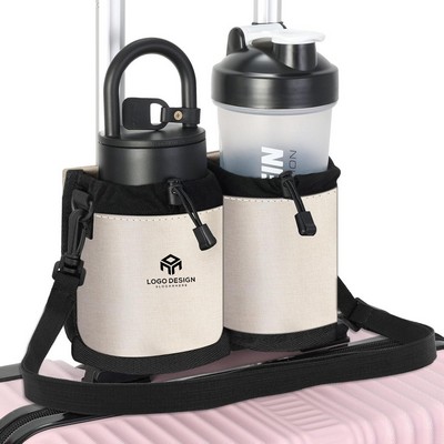 Luggage Cup Holder with Storage Organizer