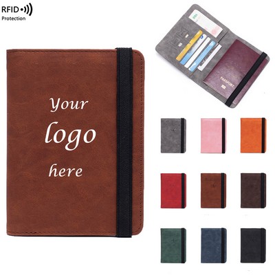 Pu Leather Passport Holder Cover Wallet