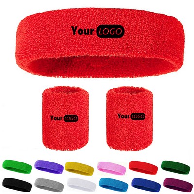 Sports Headband and Wristband Set