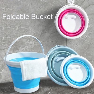 Kids Beach Toy Silicone Foldable Bucket