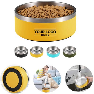 32oz Durable Stainless Steel Pet Bowl for Food and Water